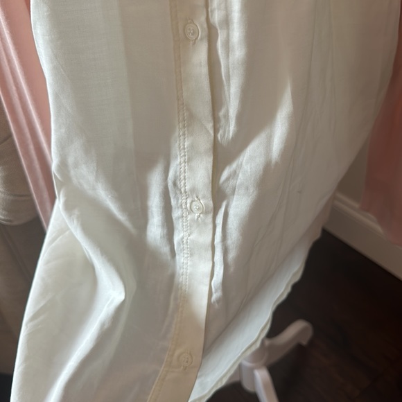 Loft Light Pink Top with Cream Button down on back - Picture 6 of 8